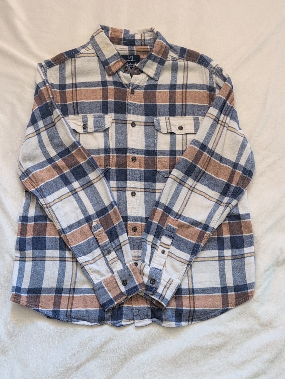 George Men's Long Sleeve Flannel Shirt in the